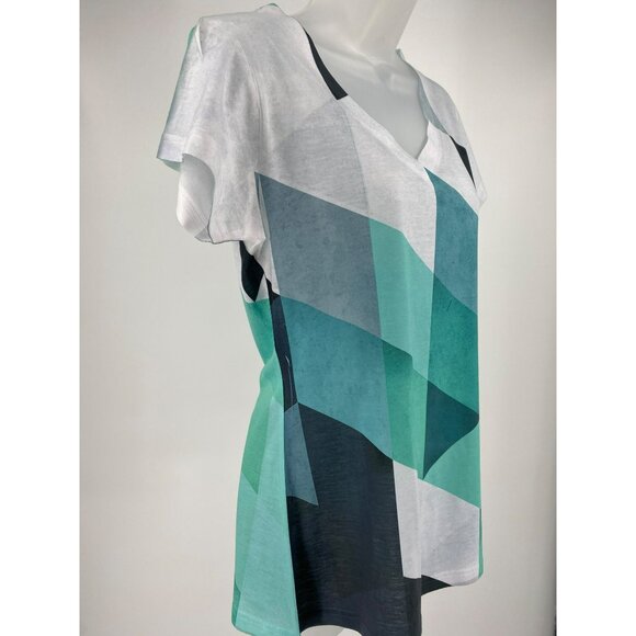 New Threadless Mynt Geometric Ladies VNeck Tee Size Large - Picture 4 of 6